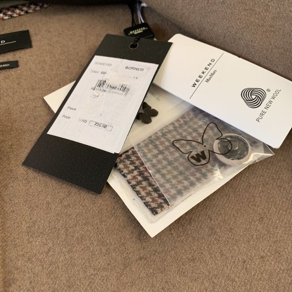 NWT Weekend Max Mara Virgin Wool Womens Borneo Jacket, Brown, 12 MSRP $725 - Picture 8 of 8